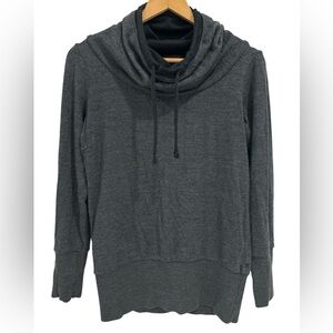 Icebreaker Merino Wool Cowl Neck Coziest Sweater in Charcoal Gray - Small